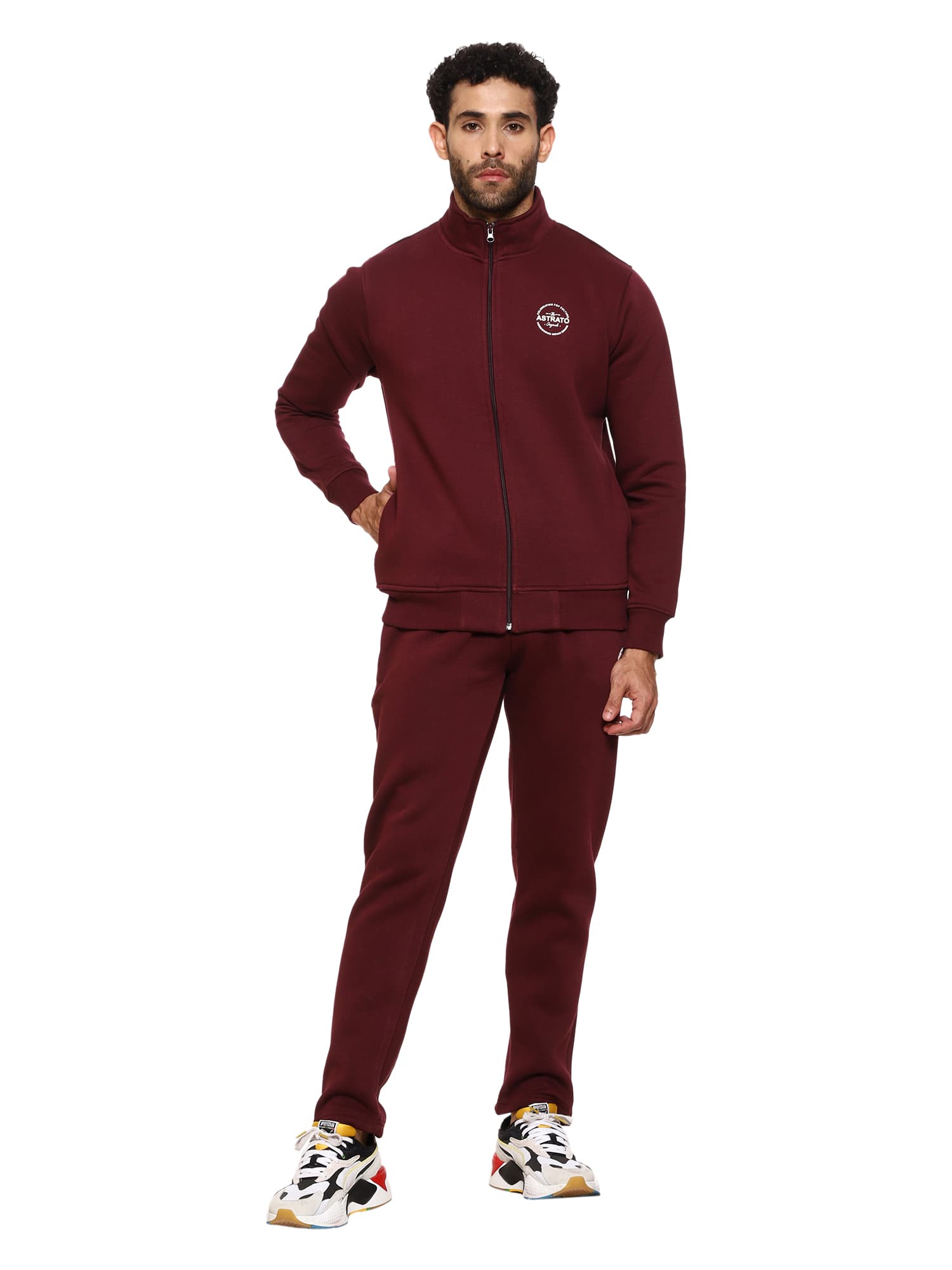 Boys Track Jacket - Wine