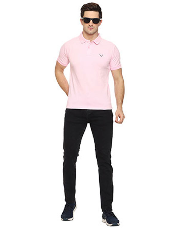 Boys Polo T-Shirt - Baby Pink