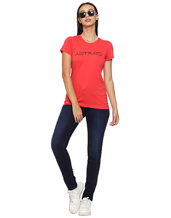 Round Neck T-Shirt - Red