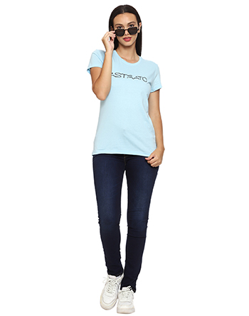 Round Neck T-Shirt - Sky Blue