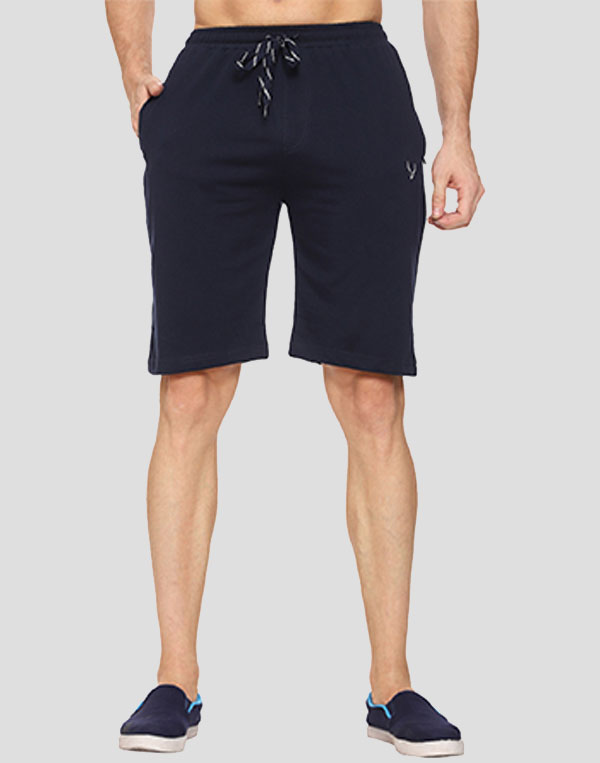 Cotton Shorts - Navy Blue