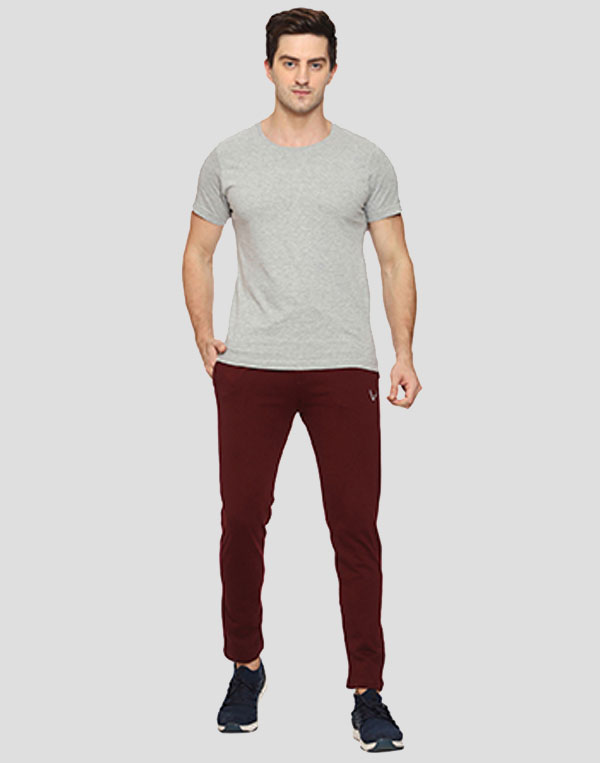 Cotton Track Pants - Wine